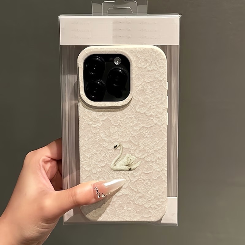 Lace Swan Pattern Lychee Textu - đánh giá và giá Apple Iphone 16