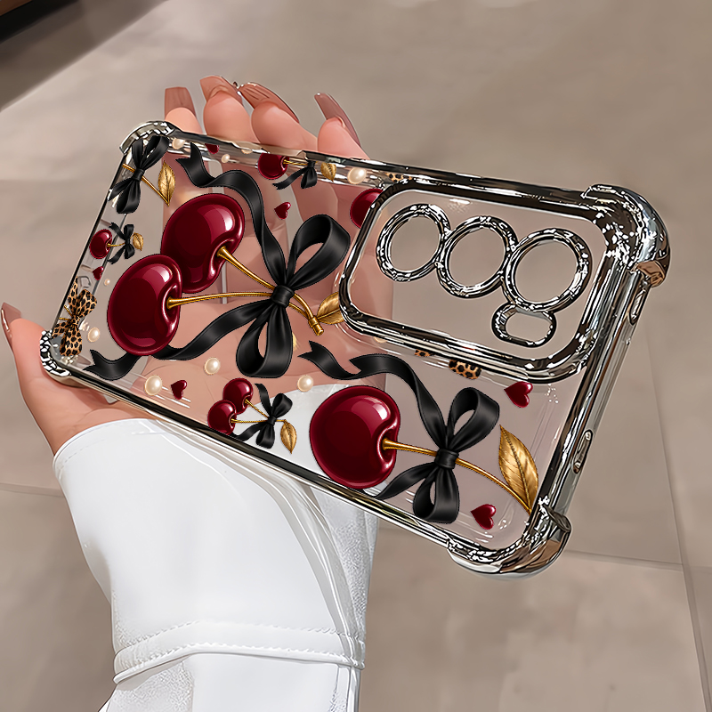 Luxury Wine Red Cherry Leopard - đánh giá và giá Oppo Reno 12
