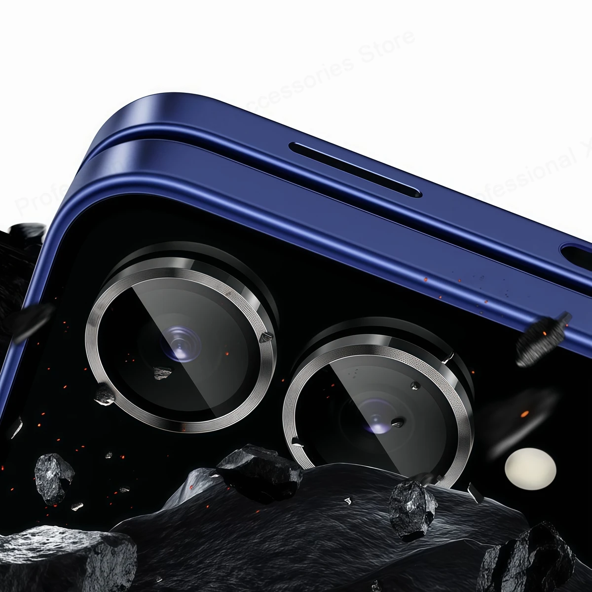 New Camera Metal Ring Protecto - đánh giá và giá Tempered Glass Screen 9H