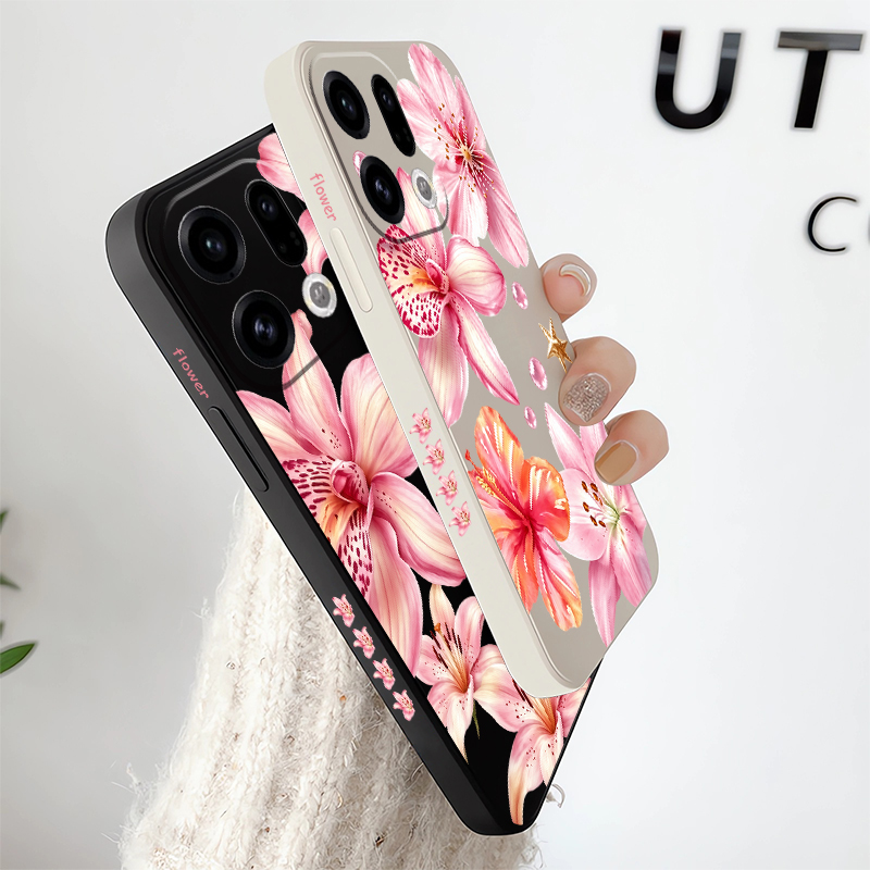 Cute Pink Lily Flowers Phone C - đánh giá và giá Oppo Reno 12
